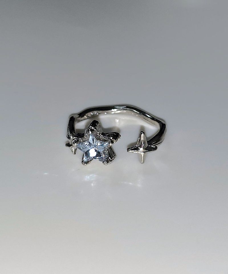Blue Star Galaxy Ring