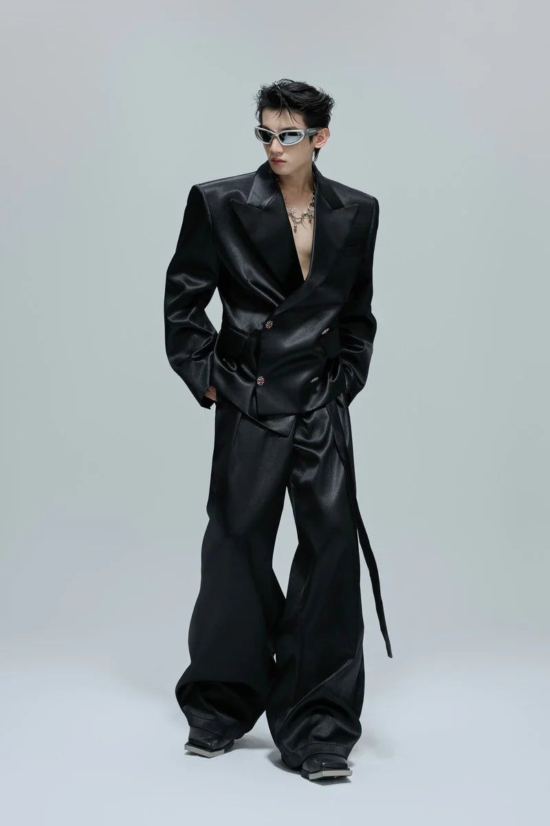 Argue Cultureの「Glossy Cinched Waist Blazer（Jackets/Outerwear）」