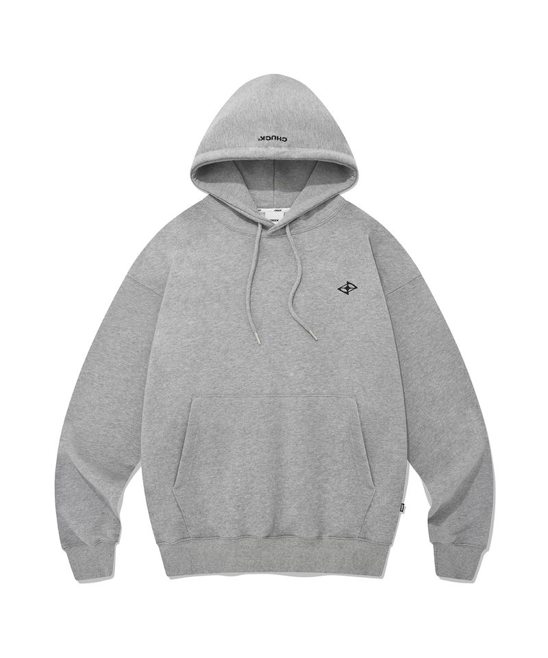 CHUCK(チャック)の「CHUCK シャープロゴレギュラーフィットフーディ / CHUCK SHARP LOGO REGULAR FIT HOODIE (GRAY)(Tops)」