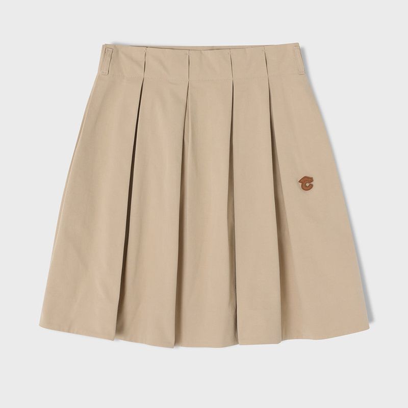 Campus Lover Beige Flare Midi Skirt [For women]