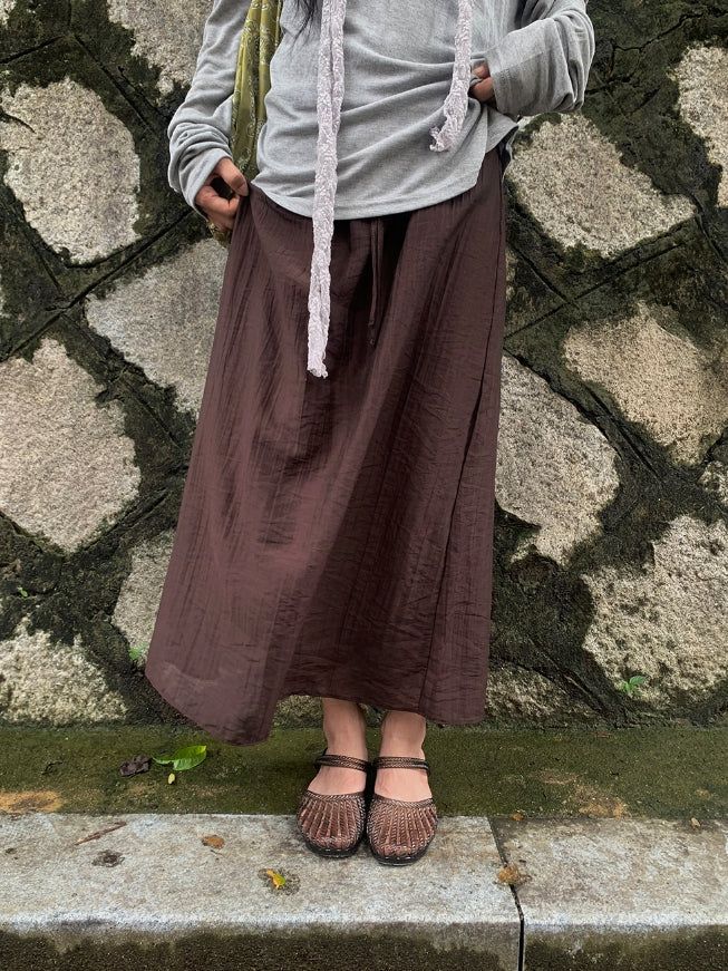 BAON（バオン）の「Navel Chiffon Banding Maxi Skirt（Skirts）」
