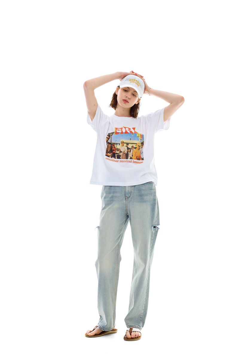 NAUGHTY PRINTING T-SHIRT