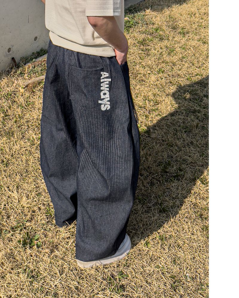 Waze Stripe Curved Denim