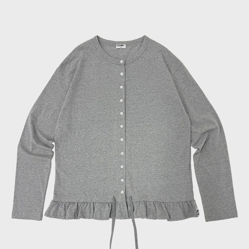 PLASMASPHERE（プラズマスフィア）の「NATTY CARDIGAN IN GREY (SCARF SET)（Tops）」