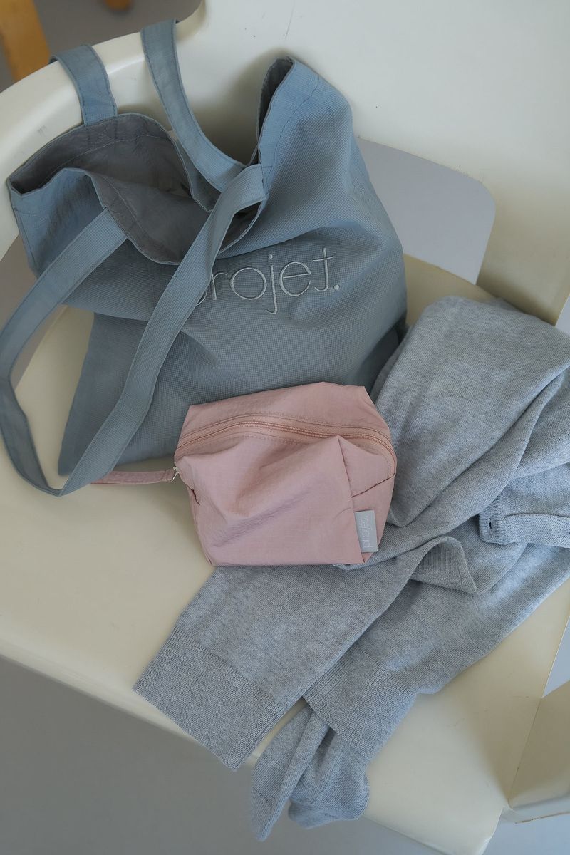 puff pouch (pink_nylon)