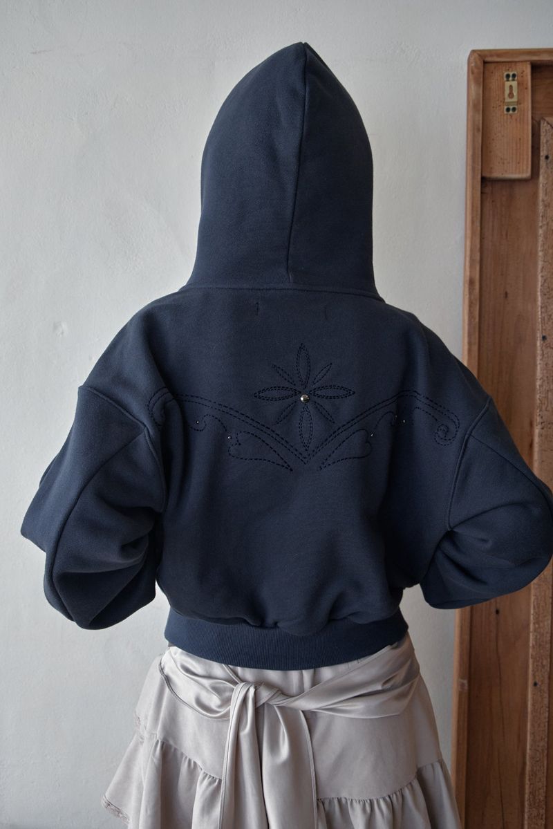 WESTERN BOLD STITCH HOODIE - NAVY 