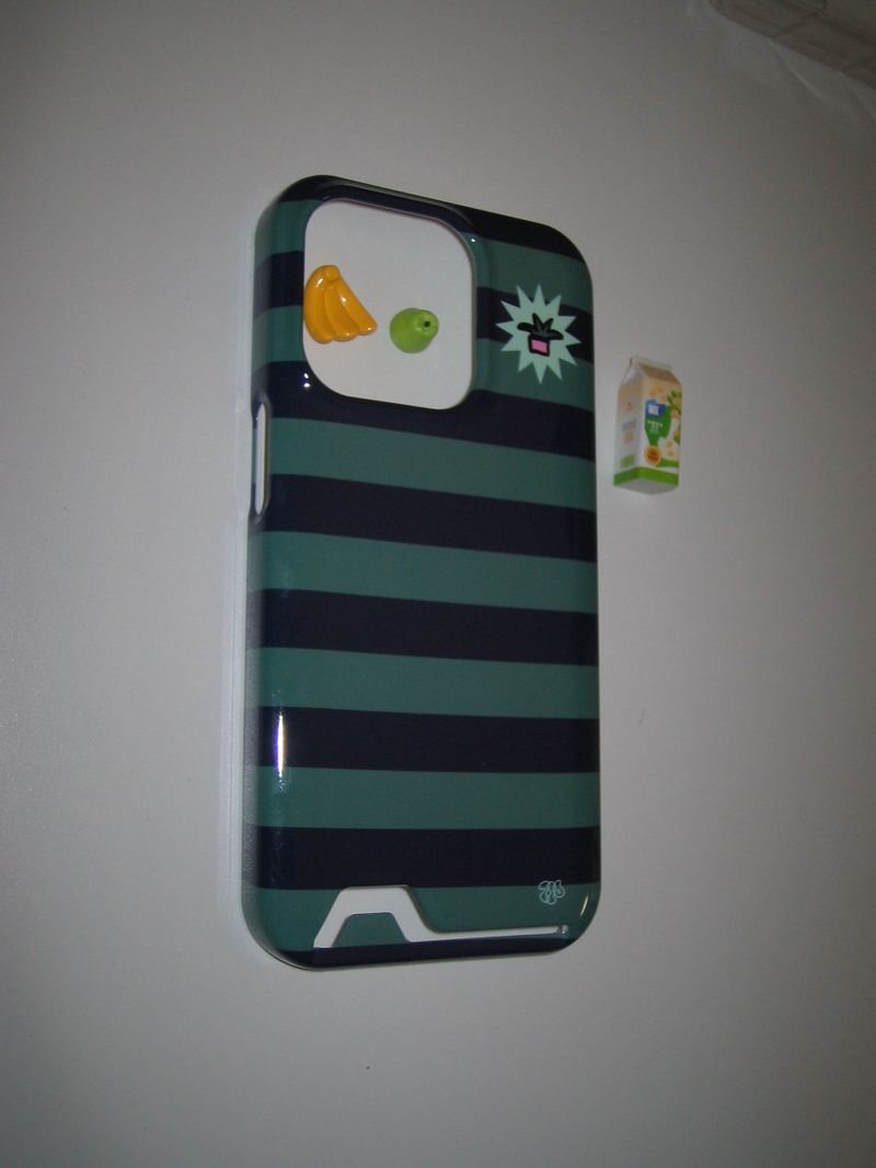 planter stripes card pocket phone case pink