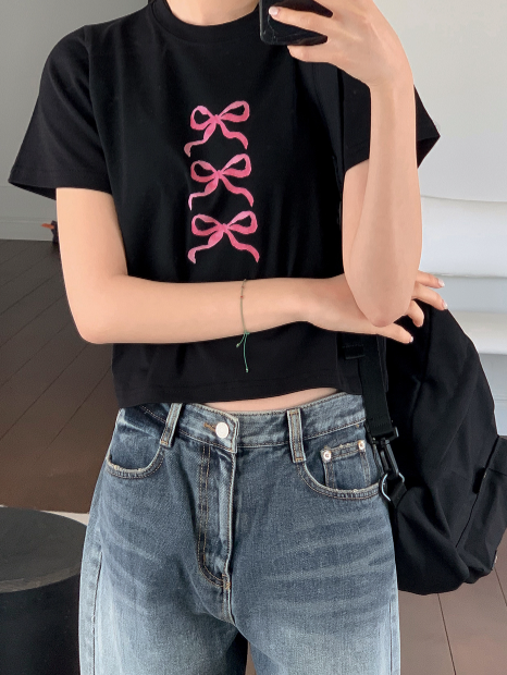 SP Washing Slit Denim Wide Pants