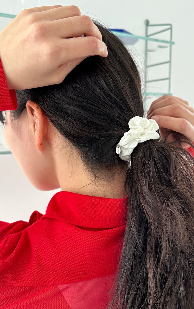 mini satin scrunchie - 4set