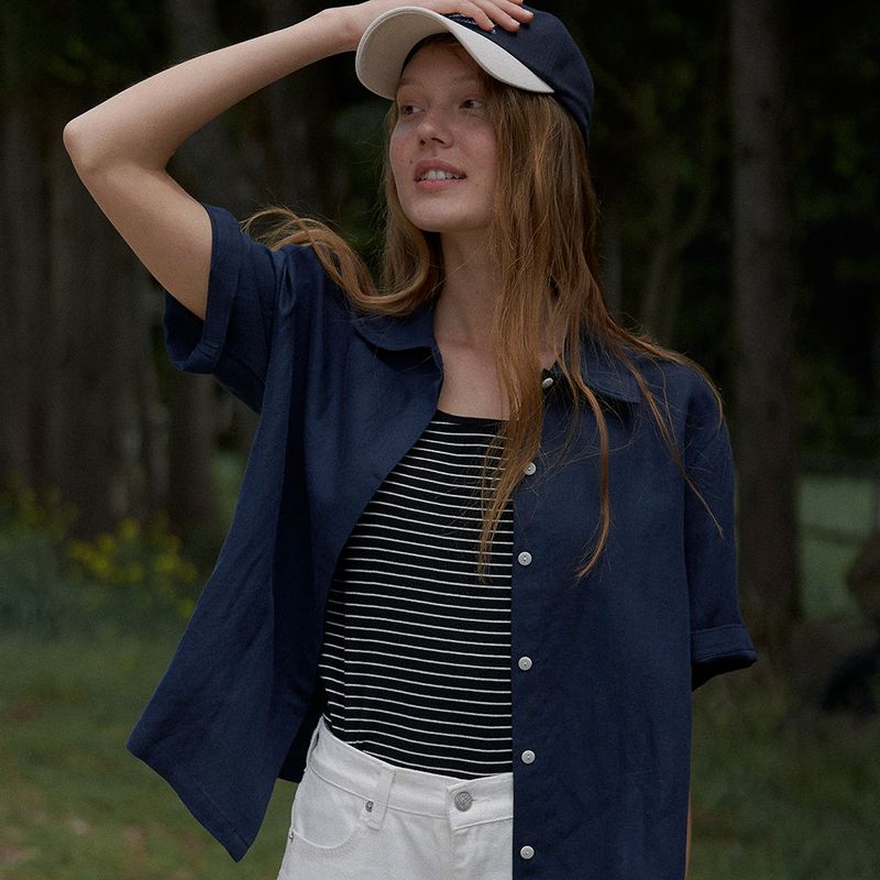 Madeleine half linen shirt