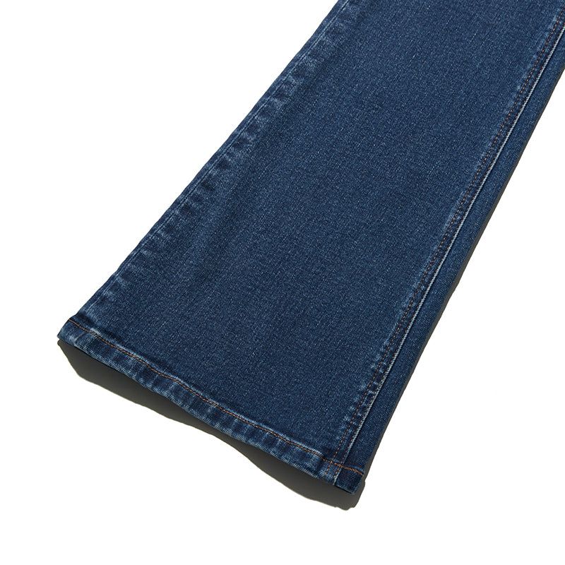 CHERRY BOOTS CUT DENIM PANTS [DARK BLUE]