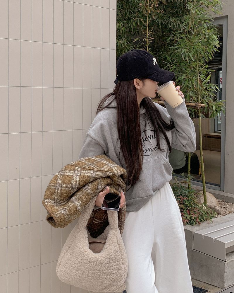 Fleece Crop Hoodie