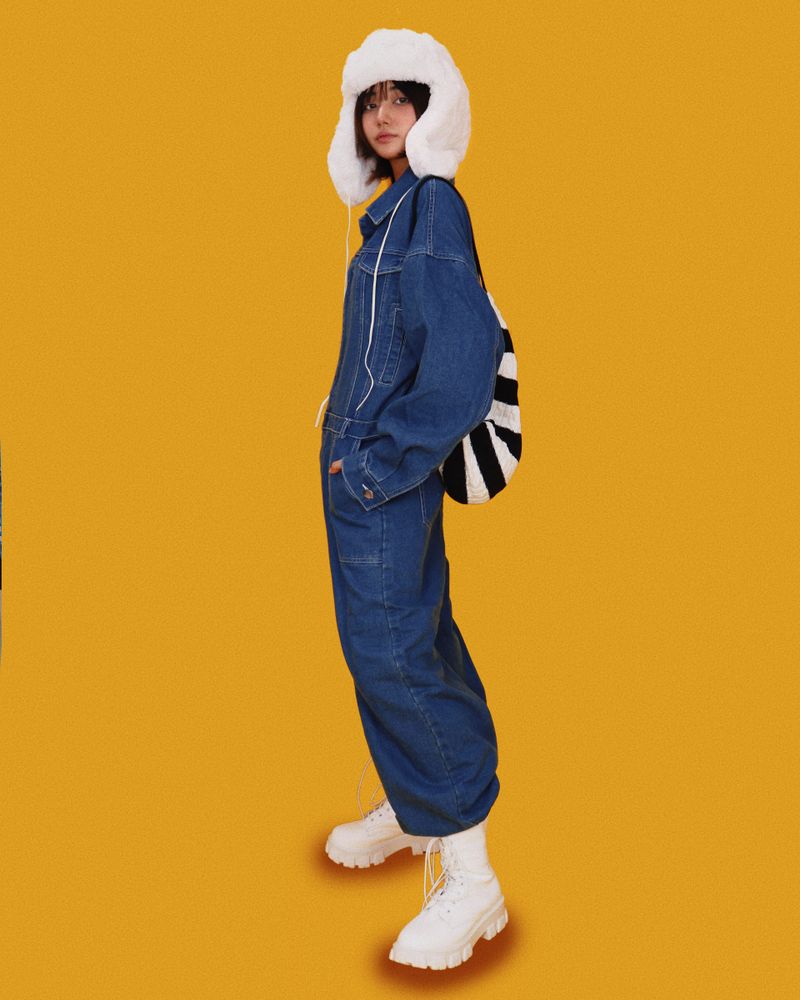fake fur over hat (3color)
