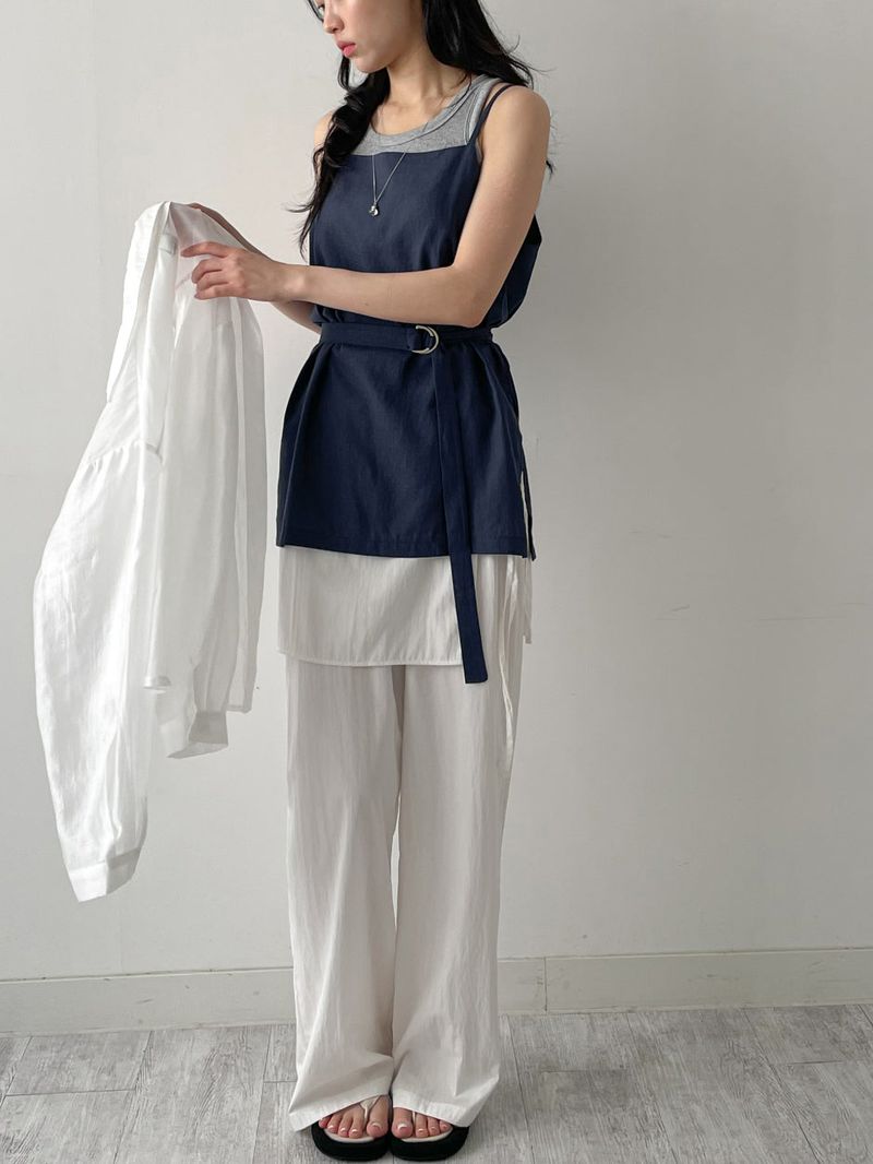 Linen Henkel Belted Bustier