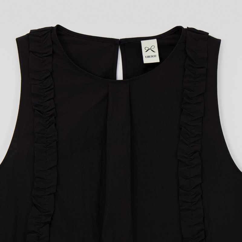 Black Ruffle Mini Dress