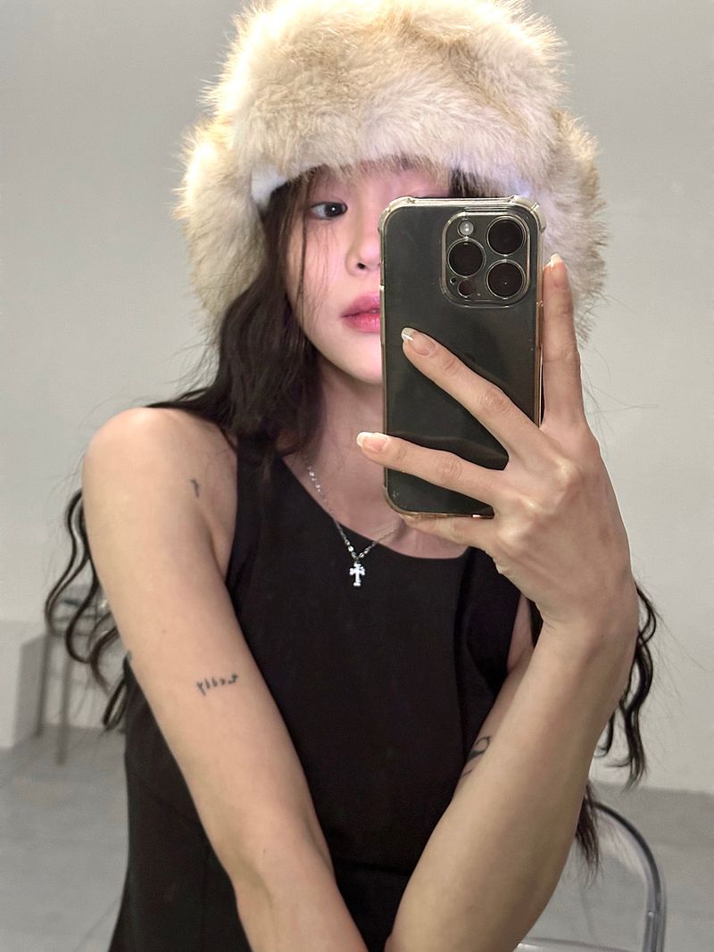 24 winter - cubic cross necklace
