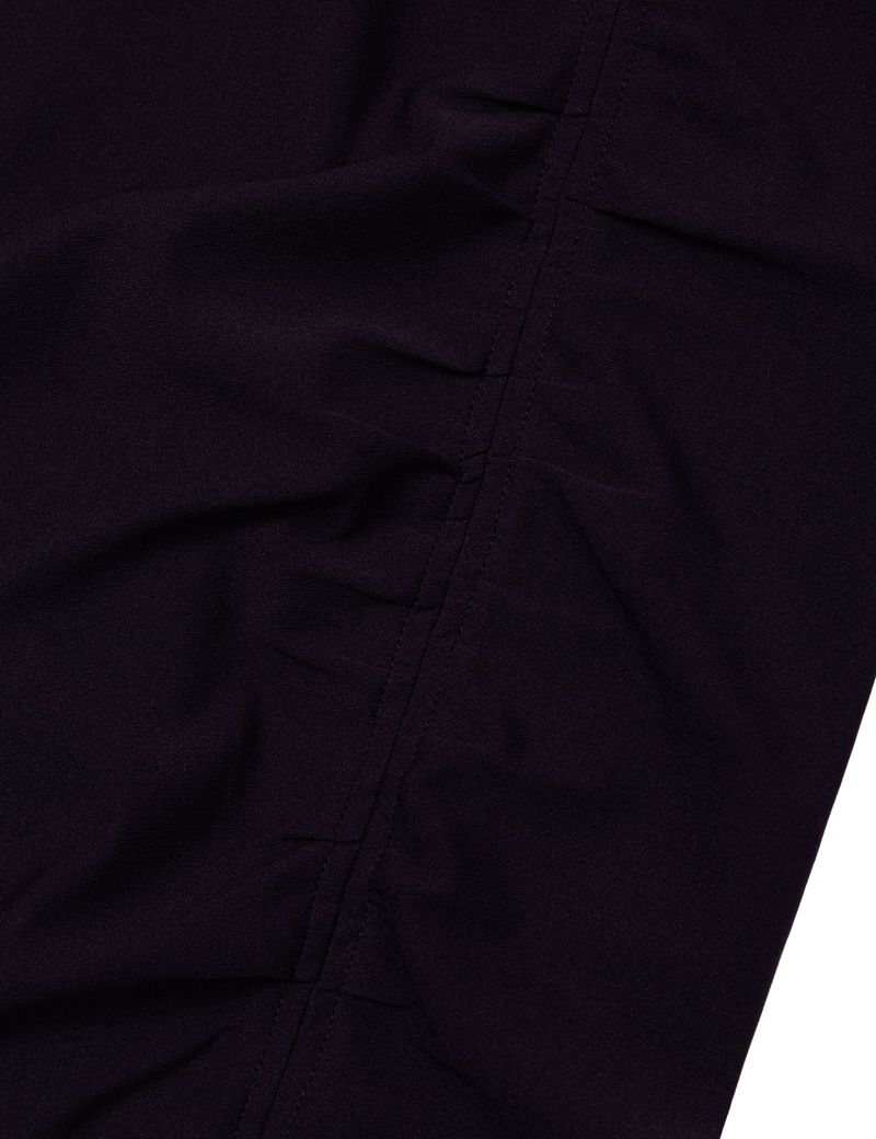 RUCHED LONG TIE SKIRT(PURPLE)