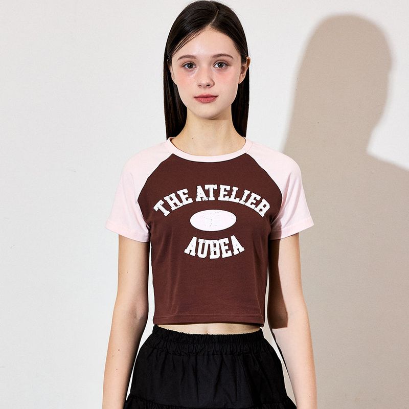 AUBEA CROP REGLAN T  (2color)