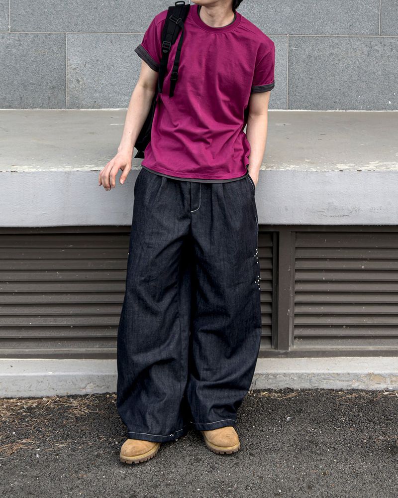 Nick Line Layered Short Sleeve T-Shirt
