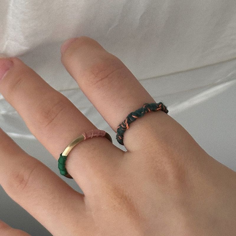 [CCNMADE] LETTER RING 2 (NAVY)