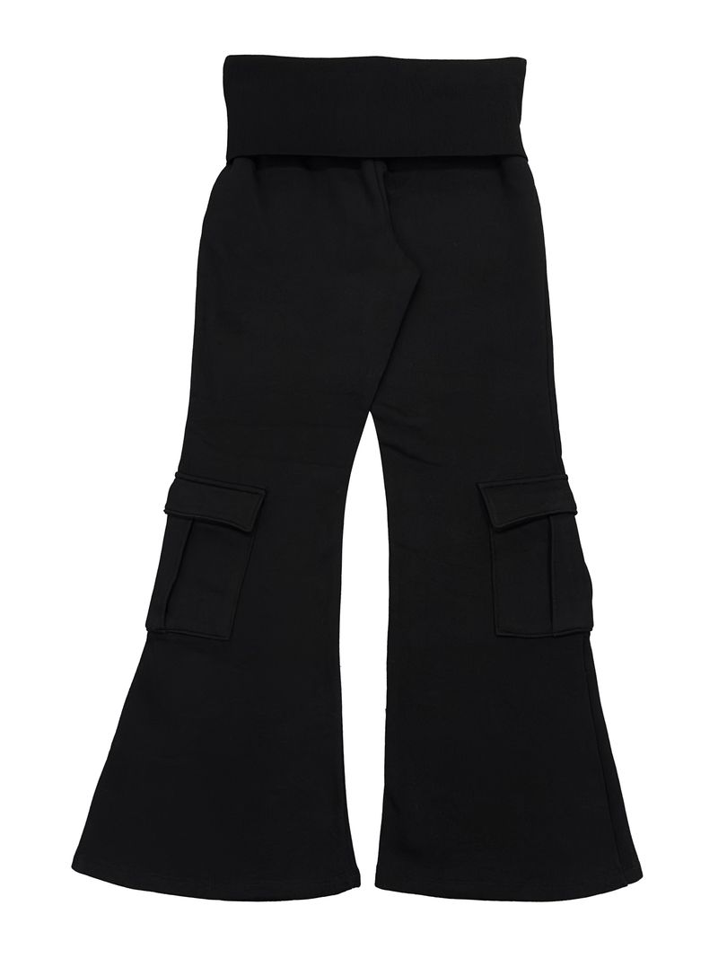 folded cargo bootcut pants (fleece-lined / 2color)