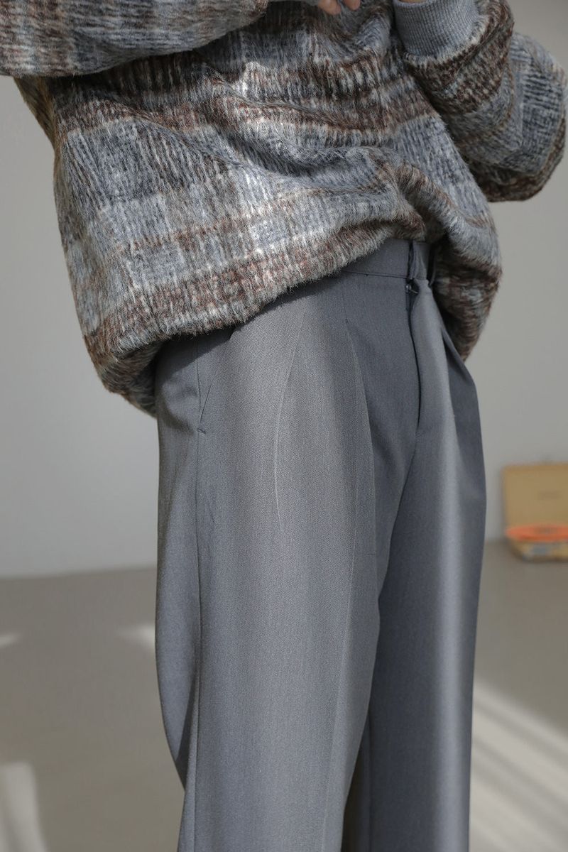 Mog Reverse Pintuck Slacks (4color)
