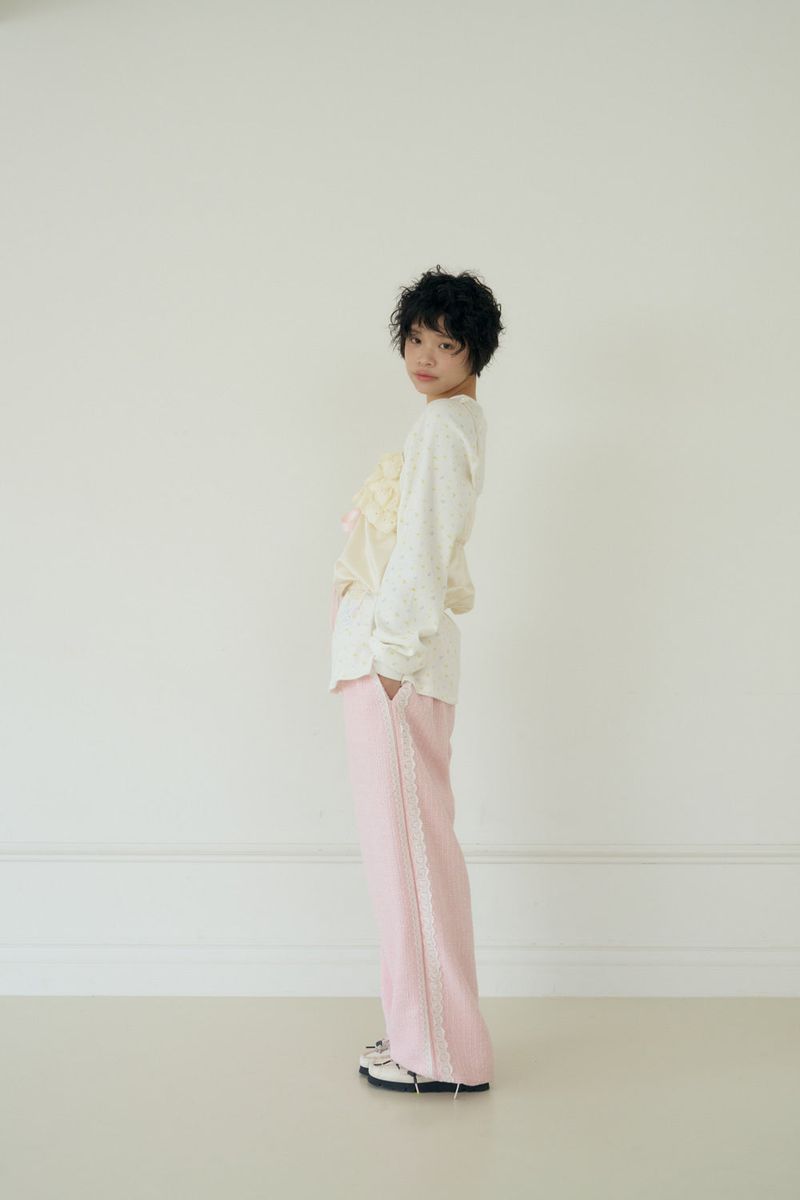 POPPY TWEED PANTS (PINK)