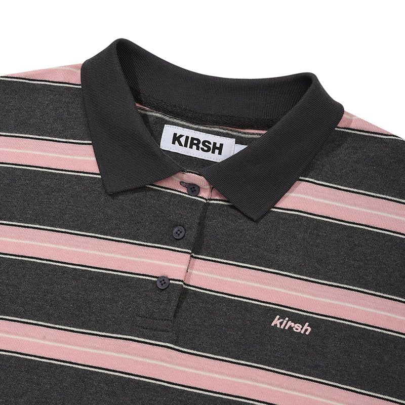STRIPE RUGBY T-SHIRT [GRAY]