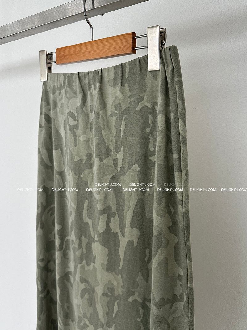 Camo Military Maxi Long Skirt