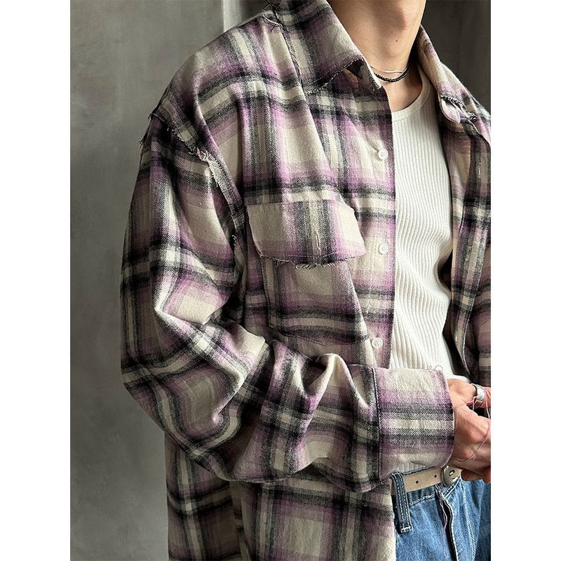 [F/W] Cutting check two pocket shirts (3color)
