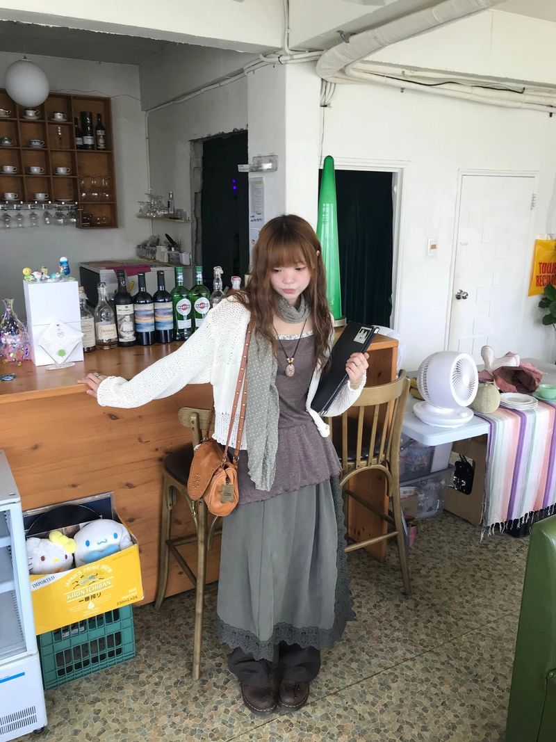 leat knit cardigan