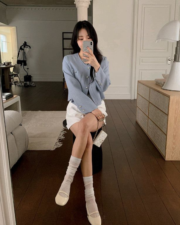 RA See-through Rib Long Socks (3color)