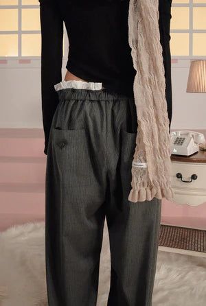 Frankie button pants - dark gray