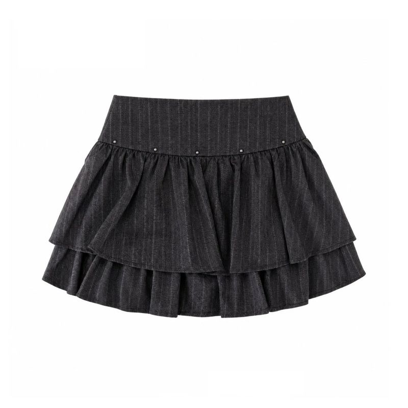 Cozy&Kitsch（コージーアンドキッチ）の「メイベル ラッフル コーデュロイ ミニスカート（スカート）」