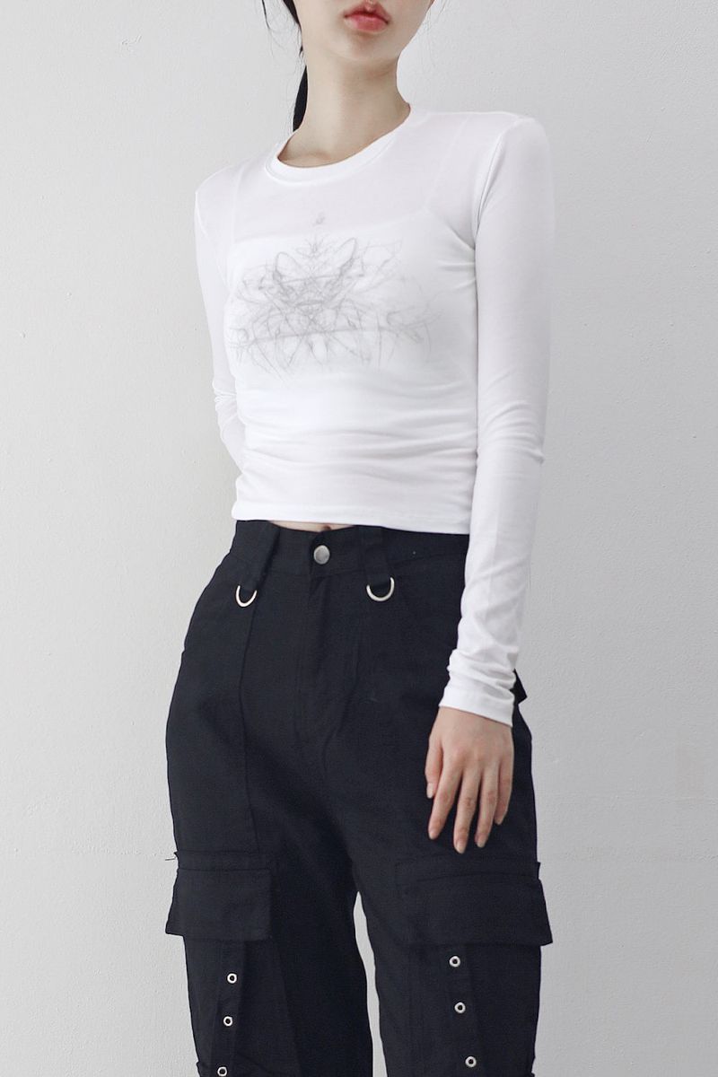 NONCODE（ノンコード）の「タインクロップTシャツ（トップス）」