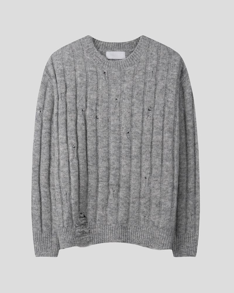 MG Wool Blend Damage Knitwear (4 colors)