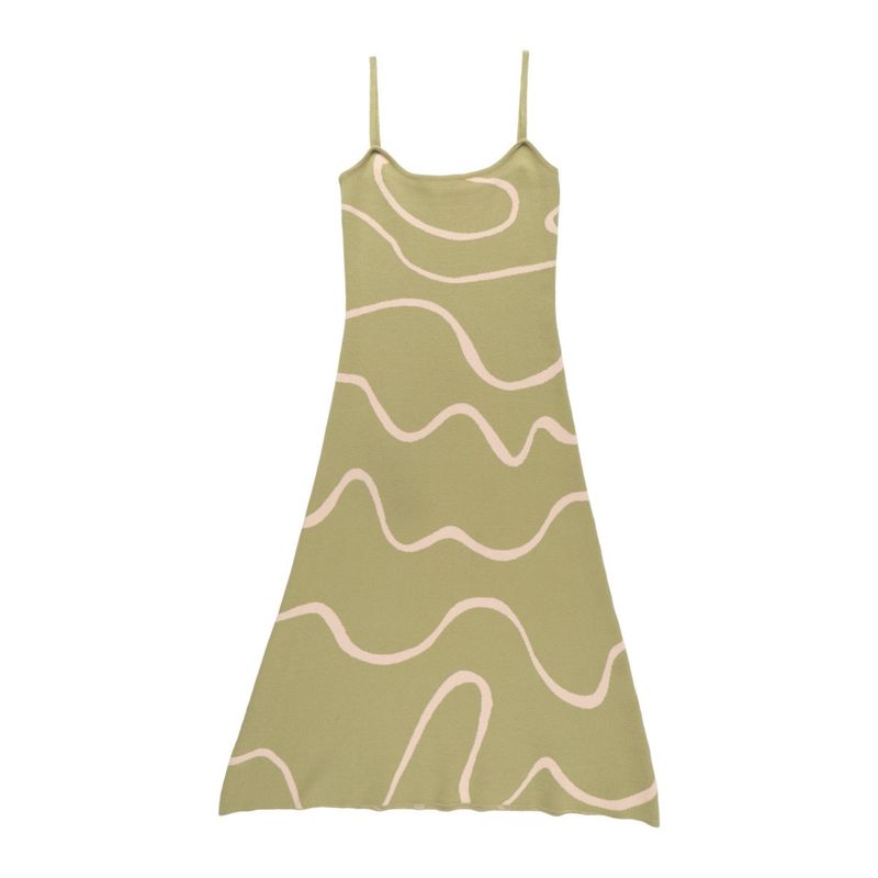 Wave pattern knit one piece