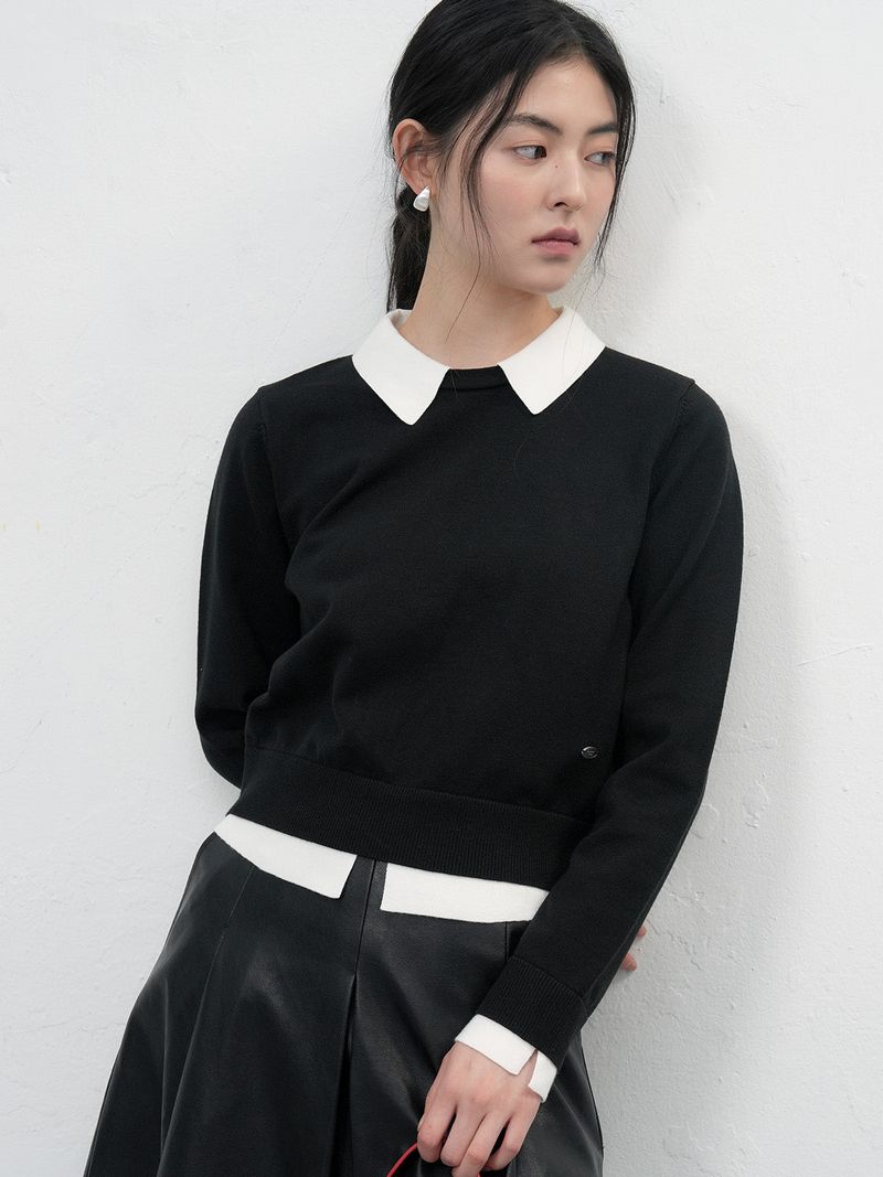 GENERAL IDEA（ジェネラルアイディア）の「【即日発送】essential collar layered pullover（Tops）」