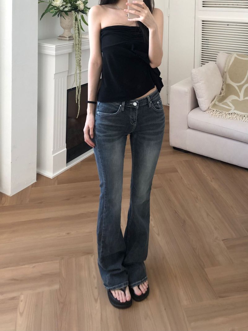 Kitten（キッテン）の「Clue Low Rise Denim Bootcut Pants (one color)（Pants）」