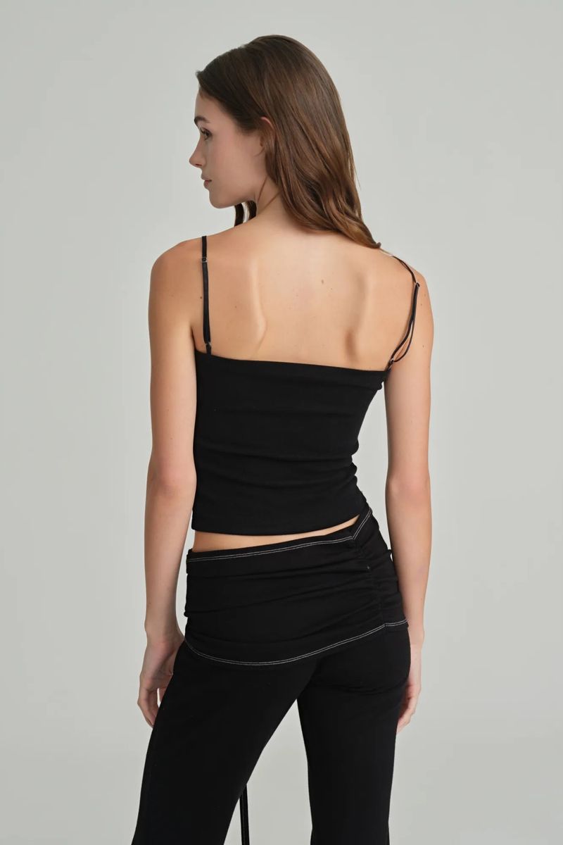 Swan lace sleeveless, Black