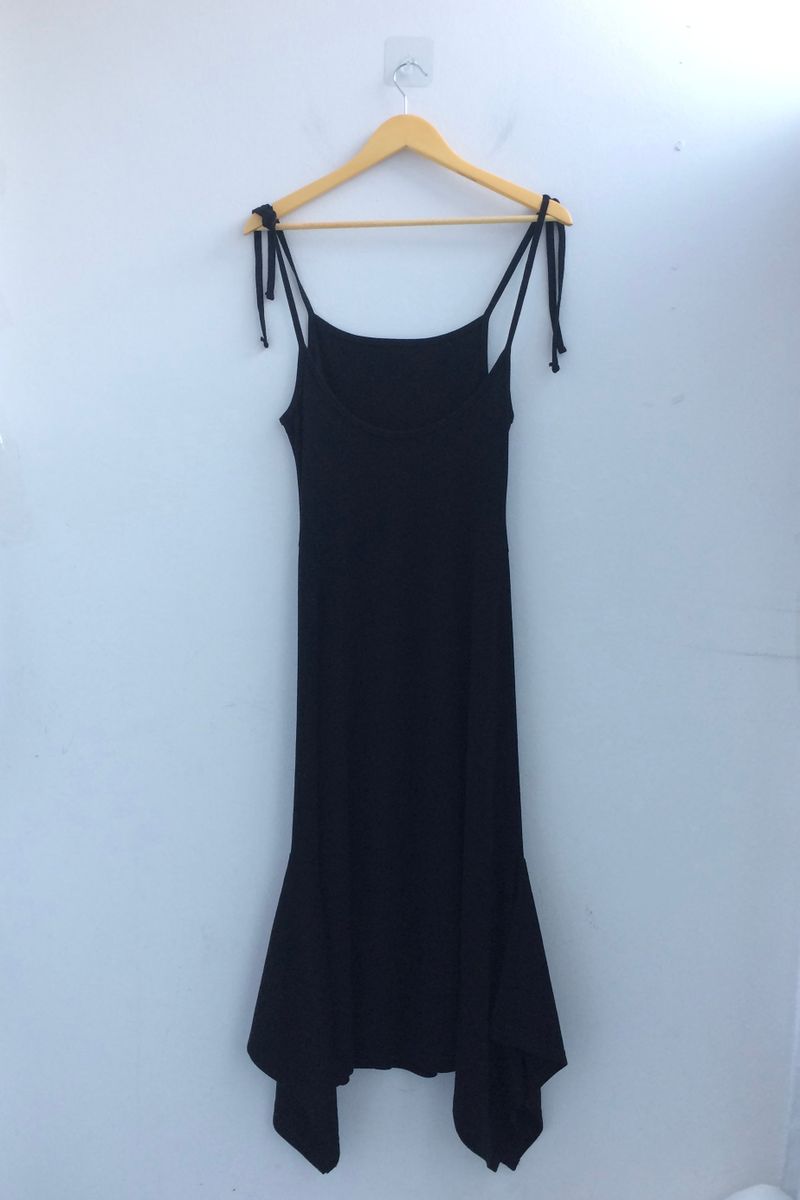 double-strap draped long dress