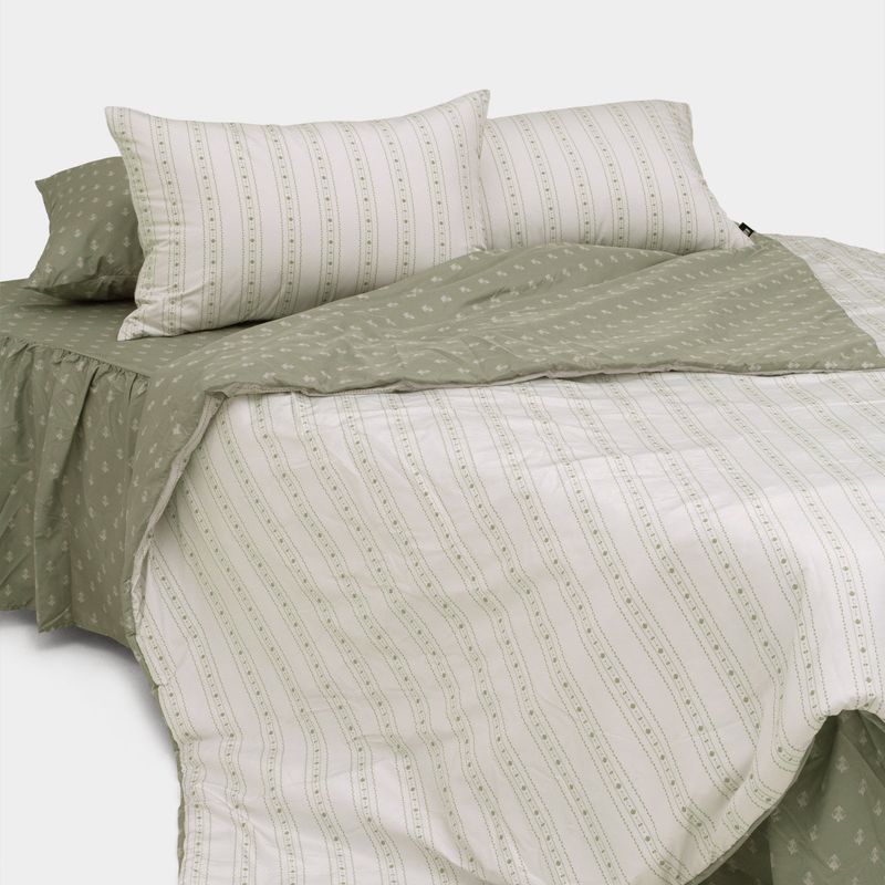 Dust-Free Fleur - Green Duvet Cover - Q size