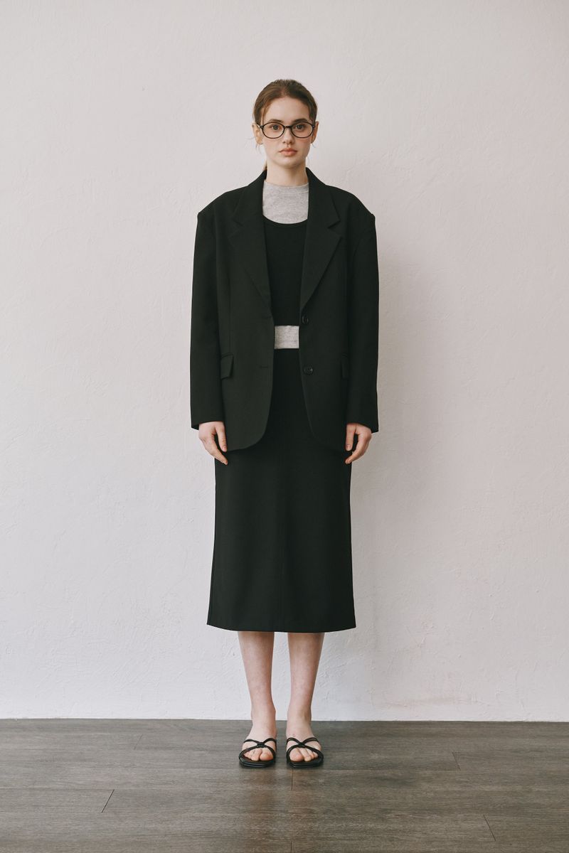 Boy wool jacket (Black)