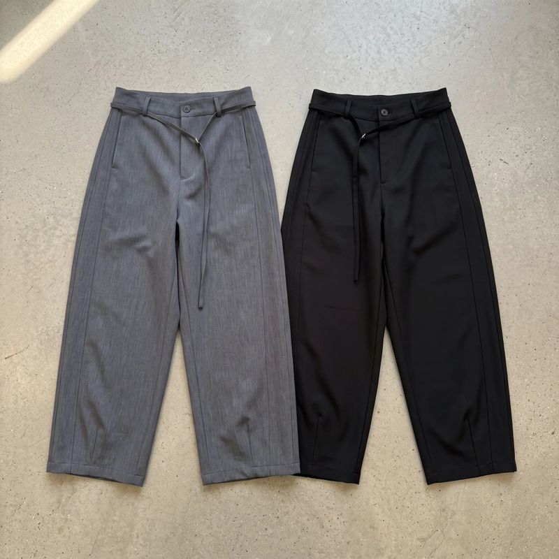 Panel Line Wide Trousers