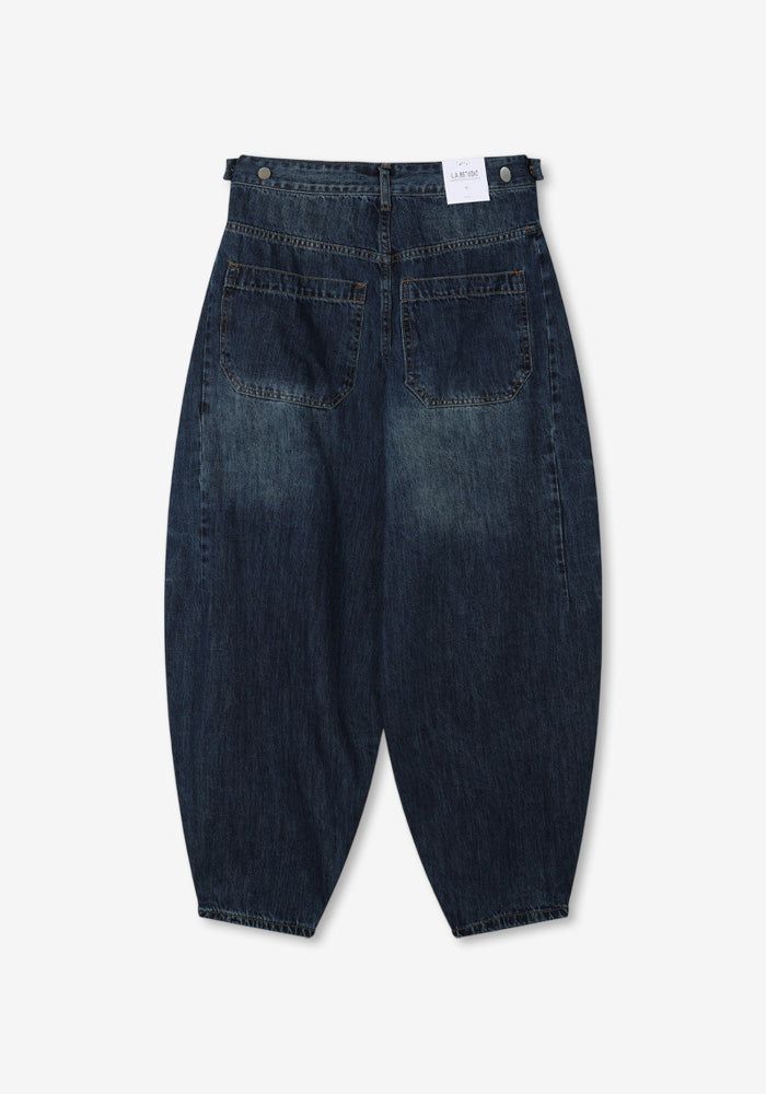 BD Side Button Balloon Denim Pants