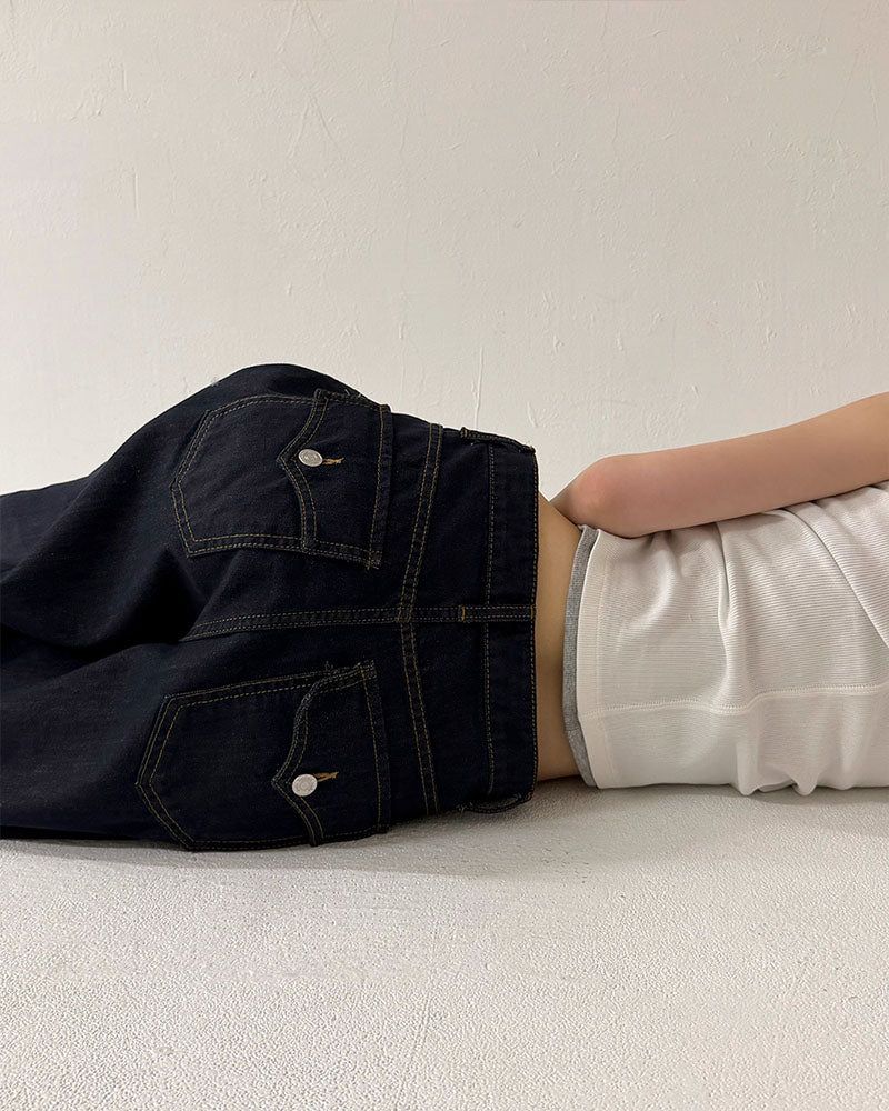 [ORIGINAL] Together Pocket Wide Denim Pants