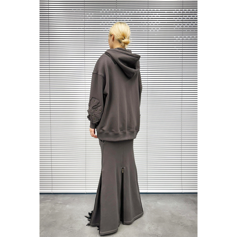 ANTIQUE ZIPPER MAXI SKIRT