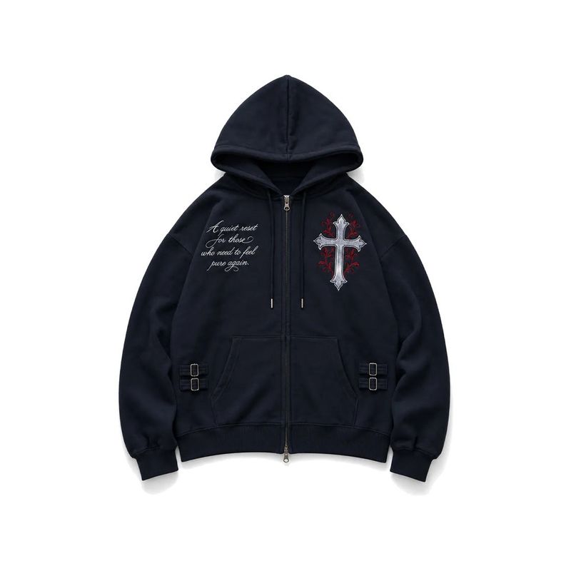 NICKELHOUSE(ニッケルハウス)の「ニッケル 26 クロス フローラル フーディー ジップアップ(ジャケット/アウター)」