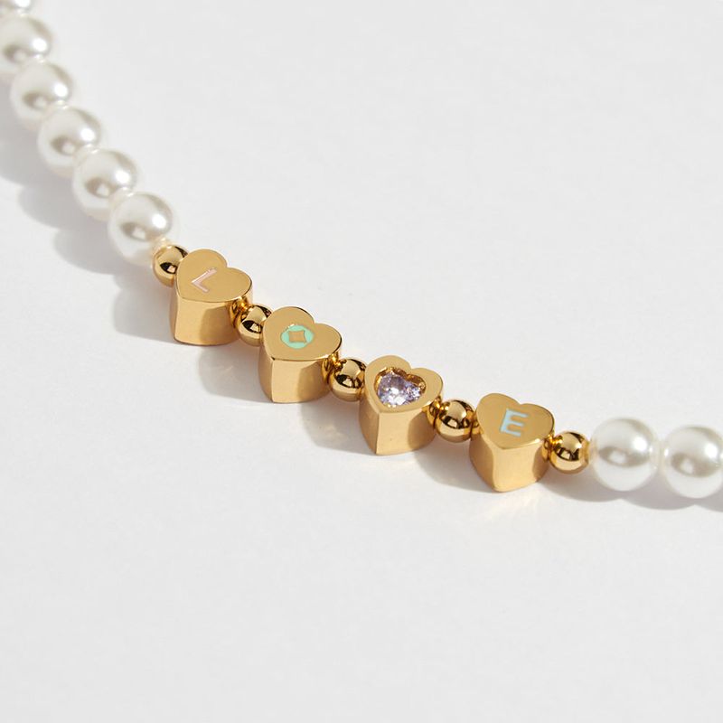 LoVe INITIAL PEARL NECKLACE