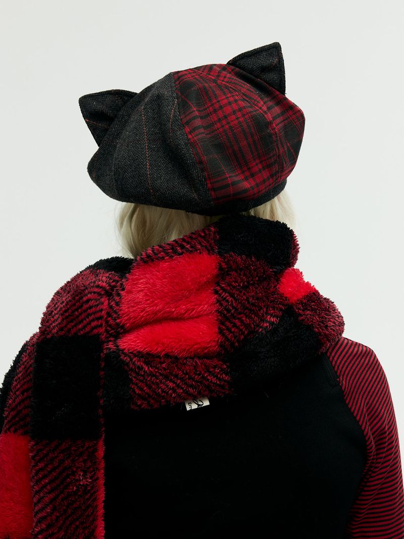 Emoha Asuka's punk cat ear newsboy hat